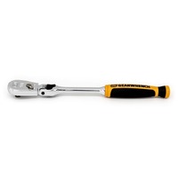 GearWrench 8" 1/4"Dr 90T Dual Material Locking Flex Head Teardrop Ratchet 81016T