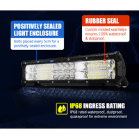 LIGHTFOX 12inch LED Light Bar Spot Flood Driving Offroad Lamp for Truck ATV 4WD
