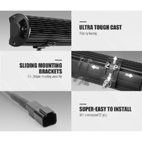 LIGHTFOX 26inch LED Light Bar Spot Flood Combo Beam LED Driving Lamp Offroad 4x4
