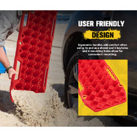 BUNKER INDUST Recovery Tracks 10T Sand Mud Snow Grass 4WD Accessory 1Pair Red