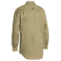 Closed Front Cool Lightweight Drill Shirt Sand Size S