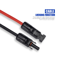 ATEM POWER 2x 10m Extension Cable Wire Connectors Solar Panel to regulator 6mm²