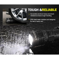 LIGHTFOX LED Tactical Flashlight Torch L2 Chip USB Rechargeable Battery