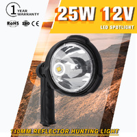 LIGHTFOX 25W Handheld Spot Light Rechargeable LED Spotlight Hunting Shooting 12V