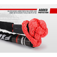 Fieryred Recovery Snatch Block Pulley Rope Ring 8T+15T Soft Shackle Recovery Kit