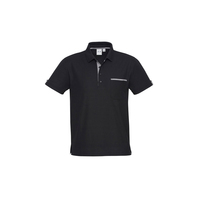 Mens Edge Polo Black/Check 5XL