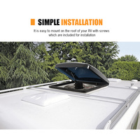 SAN HIMA Caravan Roof Vent Hatch & 3 Speed Pop-Up Fan 12V