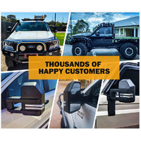 SAN HIMA Extendable Towing Mirrors fit NISSAN PATROL GU/Y61 1997-2016 Black