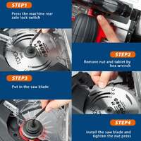 Topex 20v circular saw, with 4.0ah battery & charger, 4,300rpm, 0°- 45° bevel cutting