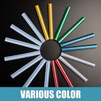 Topex 120pce glue sticks, 1.1x10cm hot melt glue stick adhesive craft stick glue gun various color