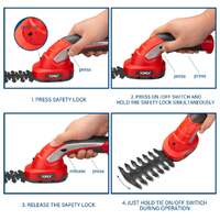 Topex 4v 2in1 cordless grass hedge  trimmer grass shears cutter garden tool