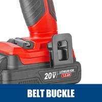 Topex 20v lithium-ion cordless drill driver impact hammer drill w/ battery charger