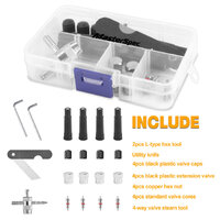 64pcs Tubeless Tyre Puncture Repair Kit Universal Flat Tyre Plug Tool Set