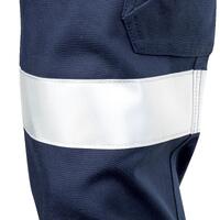 TRU Workwear Midweight Cotton Stretch Cargo Trousers with Biomotion Reflective Tape