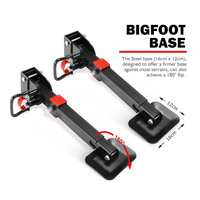 SAN HIMA 2x 400mm Drop Down Corner Legs W/Handle Steel Base 1200LBS Caravan Camper Trailer