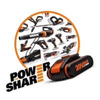 WORX 20V Cordless Cube Vehicle Vacuum Cleaner w/POWERSHARE 2Ah Battery & Charger - WX030