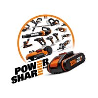WORX 20V Cordless 13mm Hammer Drill with 2x POWERSHARE Batteries & Charger - WX370.1