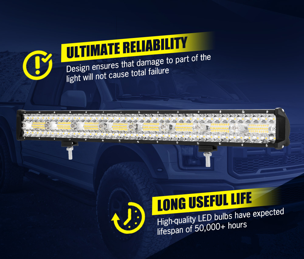 LIGHTFOX 23inch LED Light Bar Spot Flood Driving Lamp Offroad 4WD SUV Truck