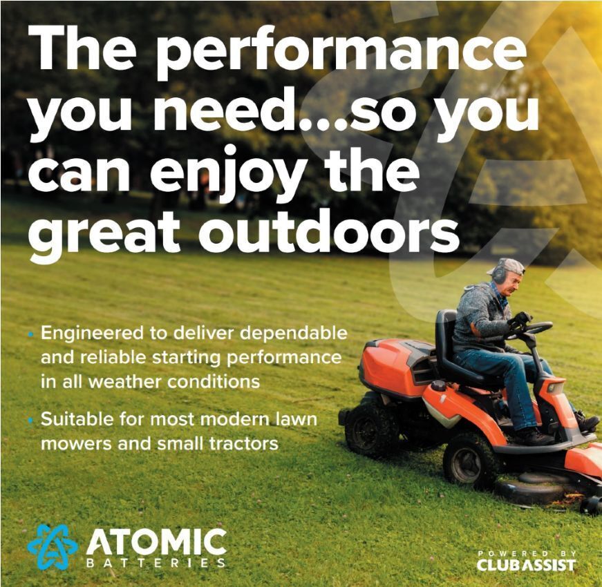 Atomic 12V 30Ah CCA300 Lawn and Garden Battery 4052