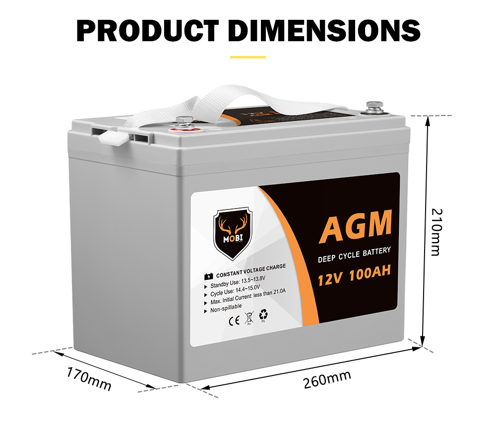 Batterie stationnaire AGM 100Ah Moove