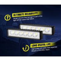 Pair 6inch LED Work Light Bar Flood Beam Lamp Reverse Offroad 4x4
