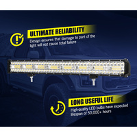 LIGHTFOX 23inch LED Light Bar Spot Flood Driving Lamp Offroad 4WD SUV Truck