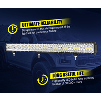 LIGHTFOX 28inch LED Light Bar Spot Beam Triple Row Work Driving Lamp 4WD 28"