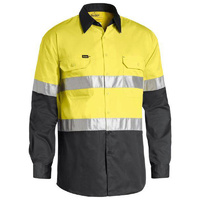 Taped Hi Vis Cool Lightweight Shirt Lime/Charcoal Size S