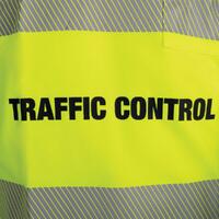TRu Workwear Poly Cotton Traffic Control L/S Hi-Vis Segmented Reflective Tape Polo Shirt CS1865T9-YEL-DM