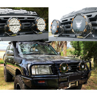 LIGHTFOX 9inch LED Spot Driving Lights Round Slim Spotlights 4x4 OffRoad SUV