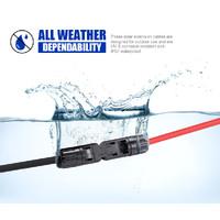 ATEM POWER 2x 10m Extension Cable Wire Connectors Solar Panel to regulator 6mm²