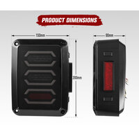 MOBI Pair LED Tail Lights for Jeep Wrangler JK 07-17