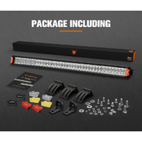 LIGHTFOX 40inch Osram LED Light Bar Spot Flood Combo Dual Row Lamp Offroad 4x4