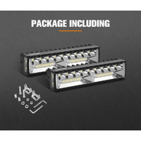 LIGHTFOX Pair 6inch Osram LED Light Pods Combo Beam Light Bar Reverse Offroad 4x4