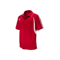 Kids Flash Polo Black/Red 12