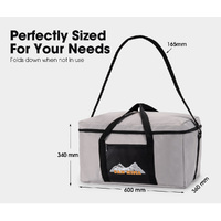 SAN HIMA Canvas Travel Bag 70L BBQ Storage Bag Water Resistant Outdoor Camping
