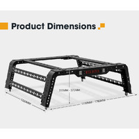 SAN HIMA Universal Ute Tub Rack 3mm Powder Coated Steel Adjustable Height Width