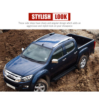 SAN HIMA Steel Side Steps for Isuzu D-MAX Dual Cab MY2012-2019