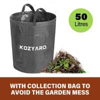 Kozyard 2400w electric wood chipper garden shredder w/ collection bag & feed baffle