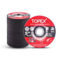 Topex heavy duty 900w 125mm 5'' angle grinder w/ 25pcs 5" grinding wheels