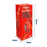 Topex 12v cordless led worklight lithium-ion led torch w/ battery & charger