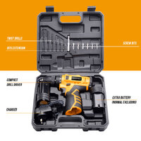 MasterSpec 12V Cordless Drill Driver Screwdriver Accessories W/2 Batteries