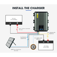 ATEM POWER 12V 25A DC to DC Battery Charger MPPT Dual Battery System Kit Isolator