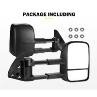 Pair Extendable Towing Mirrors For Toyota Prado 120 series  2002-2009
