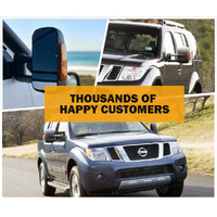 SAN HIMA Pair Towing Mirrors for Nissan Pathfinder MY 2003-2013 Black