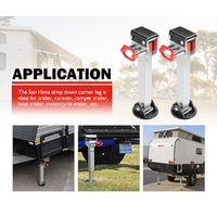 SAN HIMA 2x 590mm Drop Down Corner Steadies Stabilizer Legs Caravan Camper Trailer 1500LBS