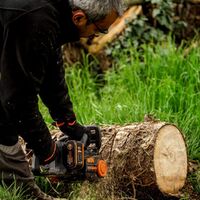 WORX NITRO 40V (2x 20V) Brushless 40cm/16" Chainsaw Kit with 2x 20V 2ah Batteries + Dual Port Charger WG385E.B