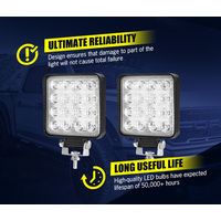 LIGHTFOX 10x 4inch LED Light Bar Flood Driving Work Lamp Offroad 4WD Reverse