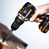 WORX 20V Cordless Brushless 13mm Hammer Drill Skin (POWERSHARE Battery / Charger not incl.) - WX352.9