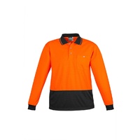 Syzmik Unisex Hi Vis Basic Spliced Polo Long Sleeve Yellow/Navy XXS